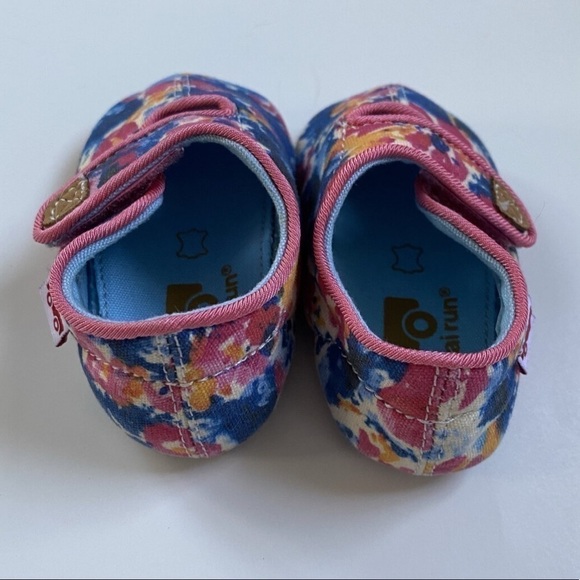 See Kai Run Blue Pink Floral Cruz Booties Crib Shoes 0/6m - Picture 4 of 4